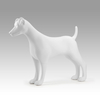 Sunray Mascota Matte White Fiberglass Smooth Fox Terrier Dog Mannequin 